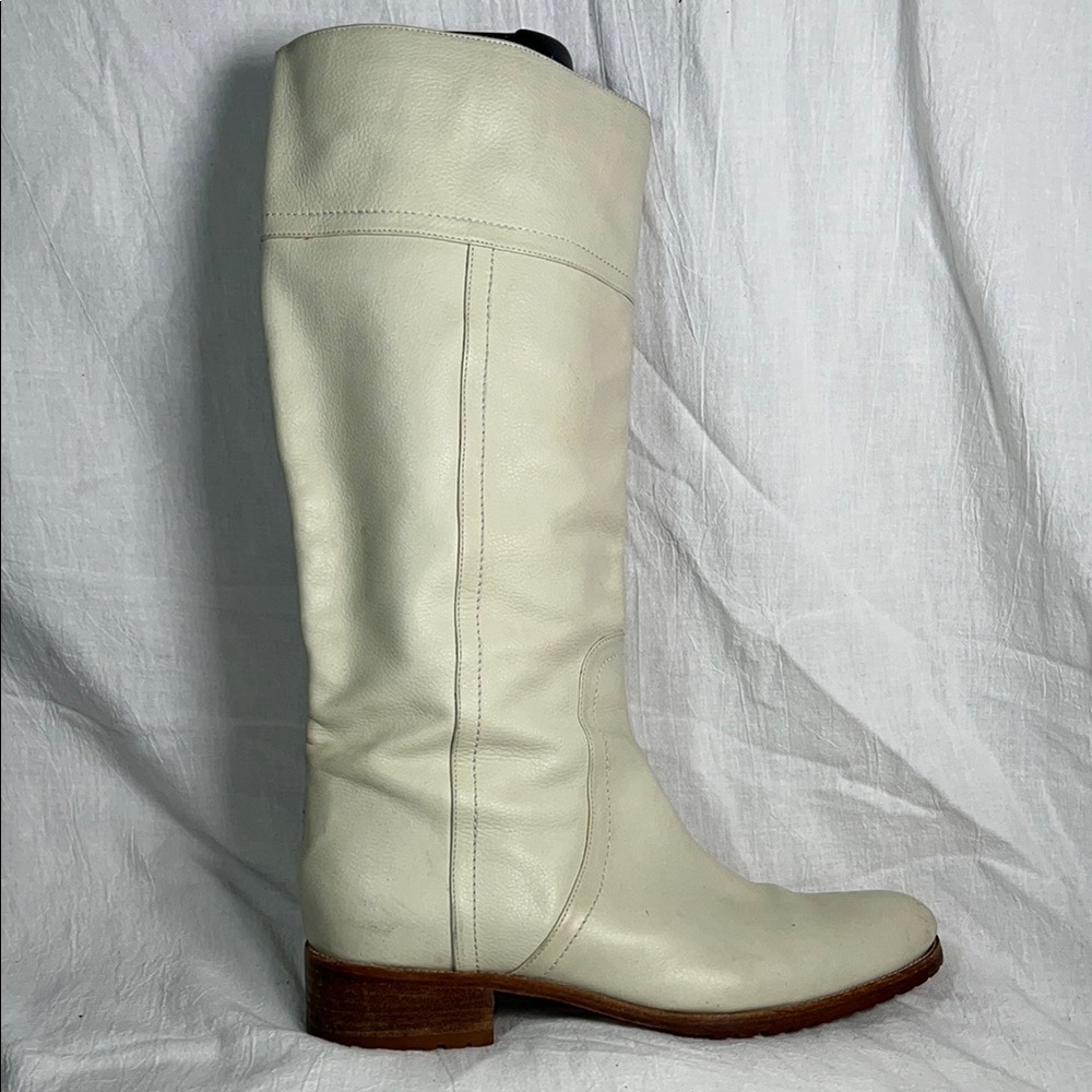 Bruno Magli Cream Heeled Boots